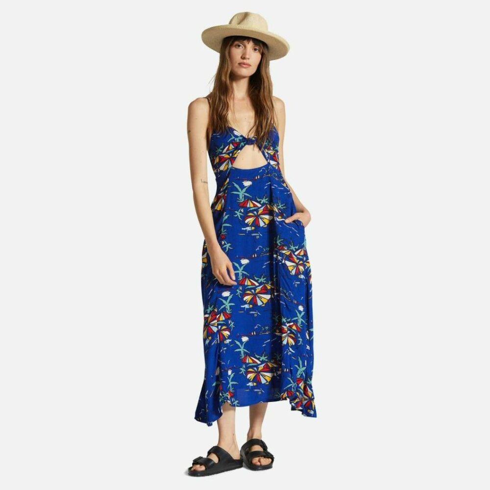 NWT Brixton Riviera Cut Out‎ Midi Dress Summer Tropical Coastal Resort Vacation